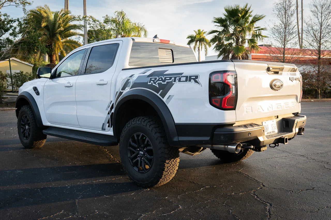 American Flag Rear Window Overlay - 2024+ Ranger w/ Small Center Rear Window - 24RANGERRW-FL-  DRIVEN - 3