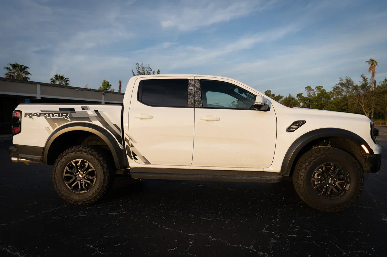American Flag Fender Vent Overlays - 2024+ Ranger Raptor - 24RANGERRW-FENFL-BW-24RANGERRW-FENFL-CODE-  DRIVEN - 2