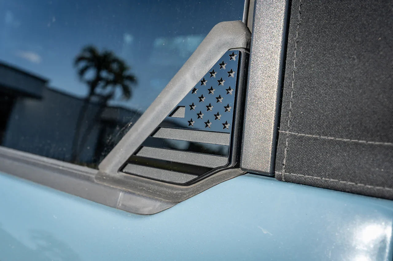 Acrylic Rear Triangle Flags - 2021+ Bronco - sfb21BRNRT-AC-FL-  DRIVEN - 1