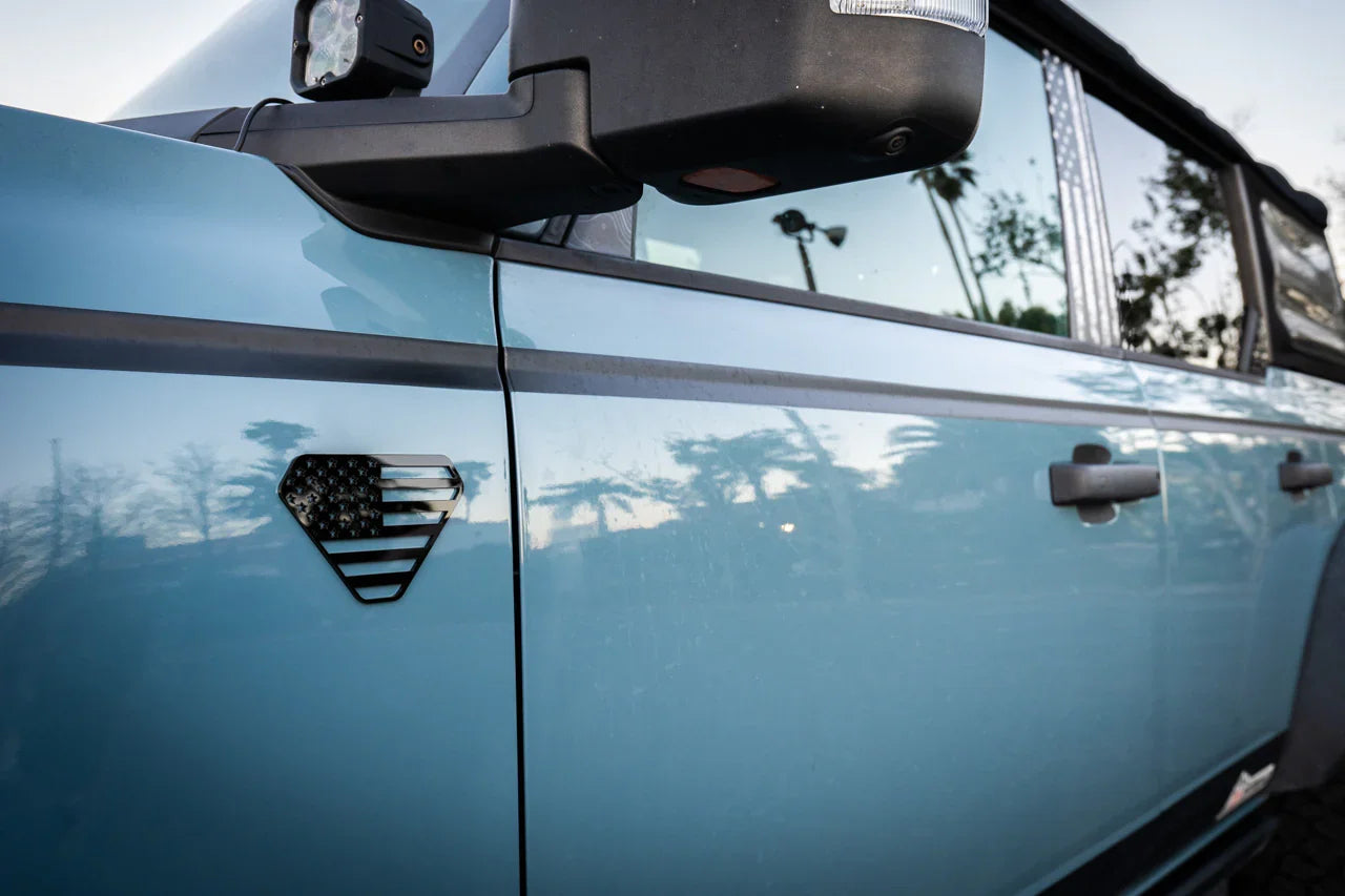 American Flag Acrylic Fender Badge Emblems - 2021+ Bronco Badlands - 21BRNBAD-ACFLAG-  DRIVEN - 1