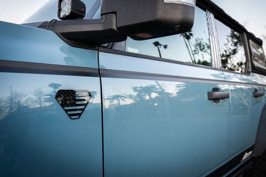 American Flag Acrylic Fender Badge Emblems - 2021+ Bronco Badlands - 21BRNBAD-ACFLAG-  DRIVEN - 1