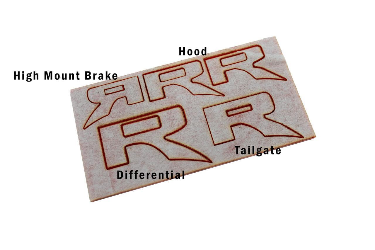 Acrylic R Inlay Kit - 2022+ Bronco Raptor - 21BRNRPTKIT-CODE-21BRNRPTKIT-RD-21BRNRPTKIT-WH-21BRNRPTKIT-BK-  DRIVEN - 3