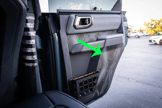 Topo Rear Interior Lower Door Card Insert Overlays (Printed Series) - 2021+ Bronco 4 Door - 21BRNINTDRLW-TPAMBL-21BRNINTDRLW-TPA51L-21BRNINTDRLW-TPAZL-21BRNINTDRLW-TPCGL-21BRNINTDRLW-TPCBNL-  DRIVEN - 1