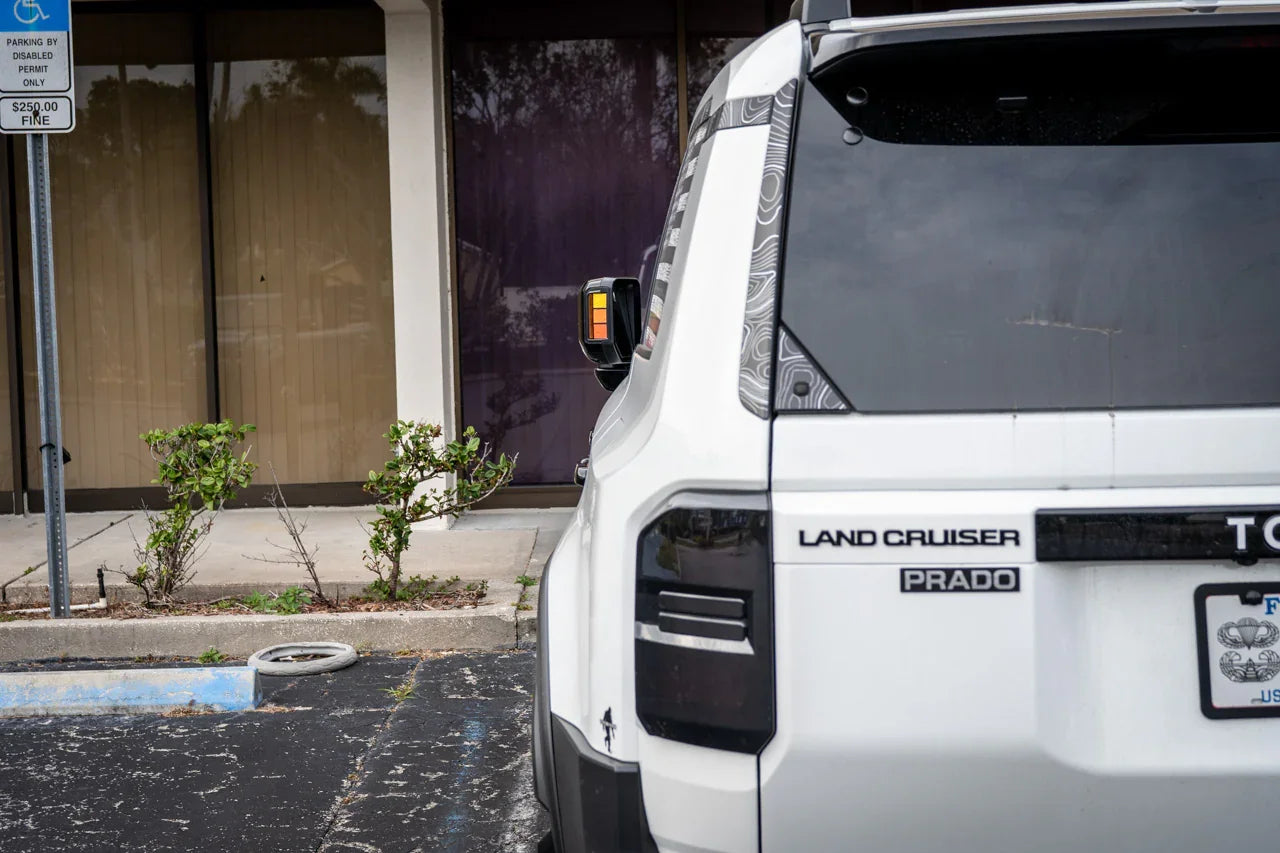 Heritage Retro TRD Style Mirror Stripes - 2024+ Land Cruiser / GX 550 - 24LCMR-TRD-M-24LCMR-TRD-G-24LCMR-TPBL-M-24LCMR-TPBL-G-24LCMR-TP-G-  DRIVEN - 13