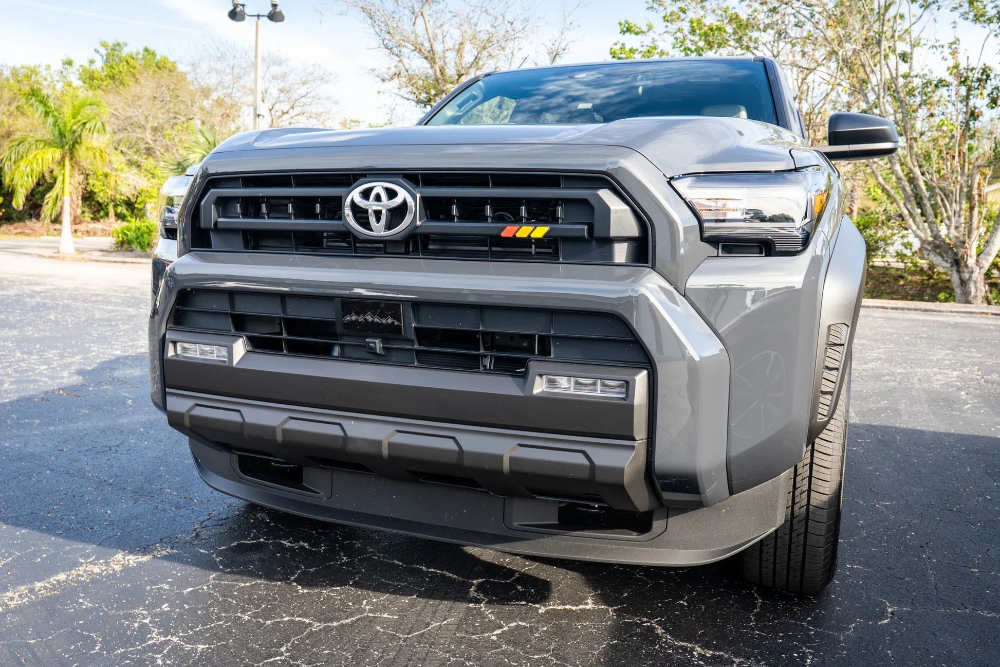 StickerFab Tri Color TRD Style Grille Emblem Version 2- 2024+ Tacoma / 2025+ 4Runner - 254SR5TRIBAR-ORANGE-254SR5TRIBAR-ORANGETP-sku-51541991063871-254SR5TRIBAR-SURFTP-  DRIVEN - 13