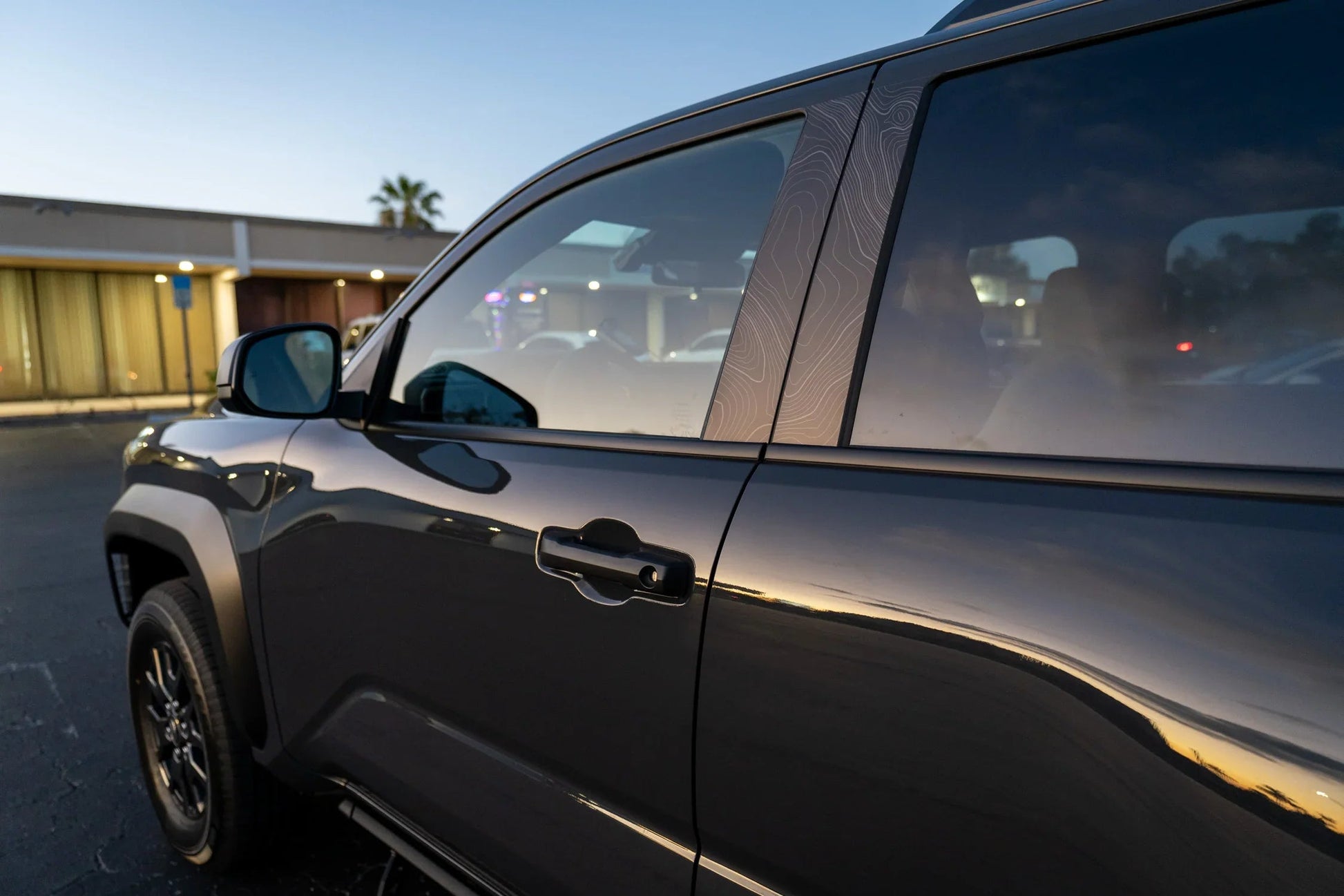 Topographic B Pillar Overlays - 2024+ Tacoma Double Cab / 2025+ 4Runner - 24TACOBPILLAR-ARG-24TACOBPILLAR-CBNG-24TACOBPILLAR-CG-24TACOBPILLAR-DS-24TACOBPILLAR-RR-  DRIVEN - 9