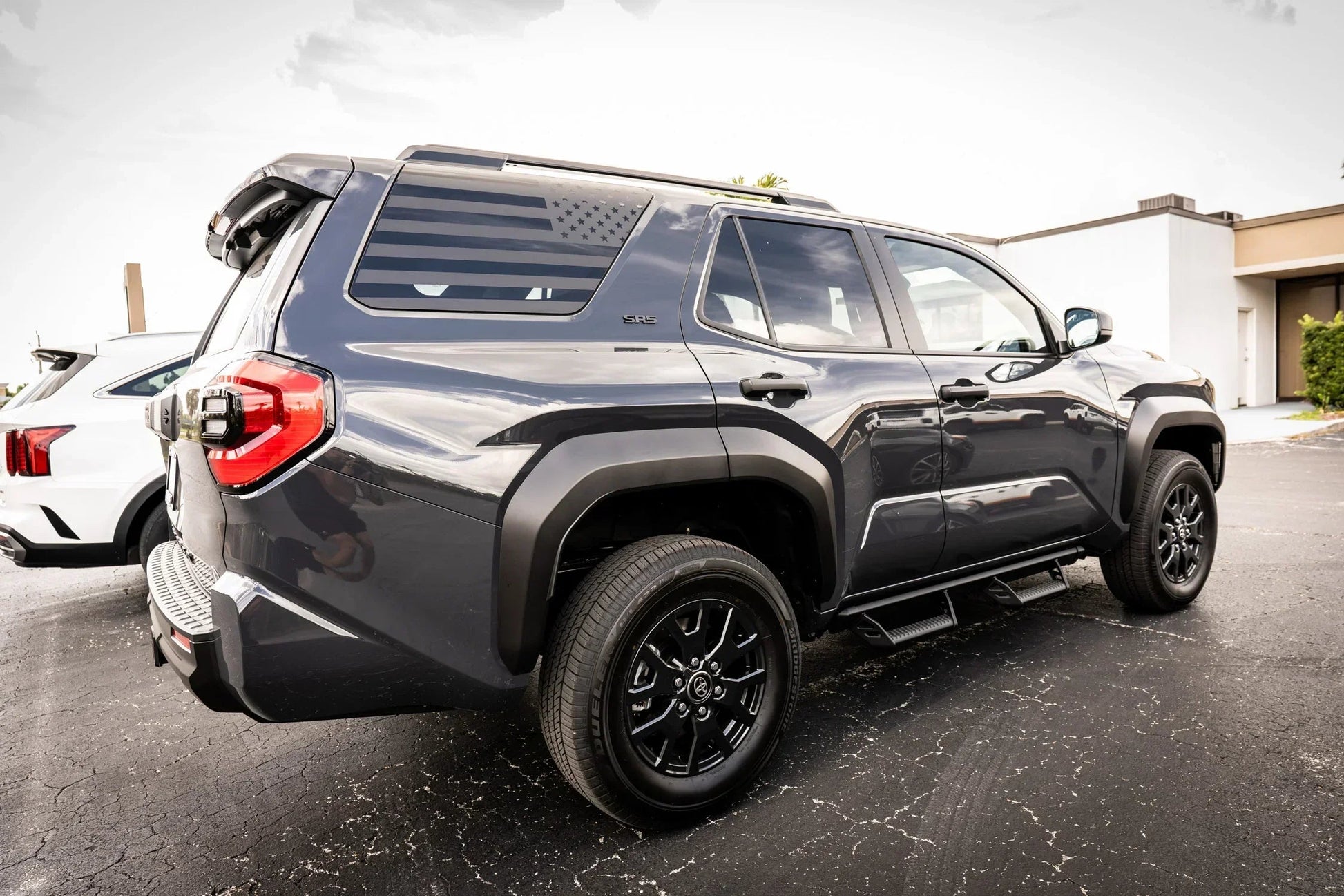 American Flag Rear Window Overlays - 2021+ Bronco 4 Door - 21BRONCOFLAGRW-MB-21BRONCOFLAGRW-GB-21BRONCOFLAGRW-GD-21BRONCOFLAGRW-RD-21BRONCOFLAGRW-WH-  DRIVEN - 5