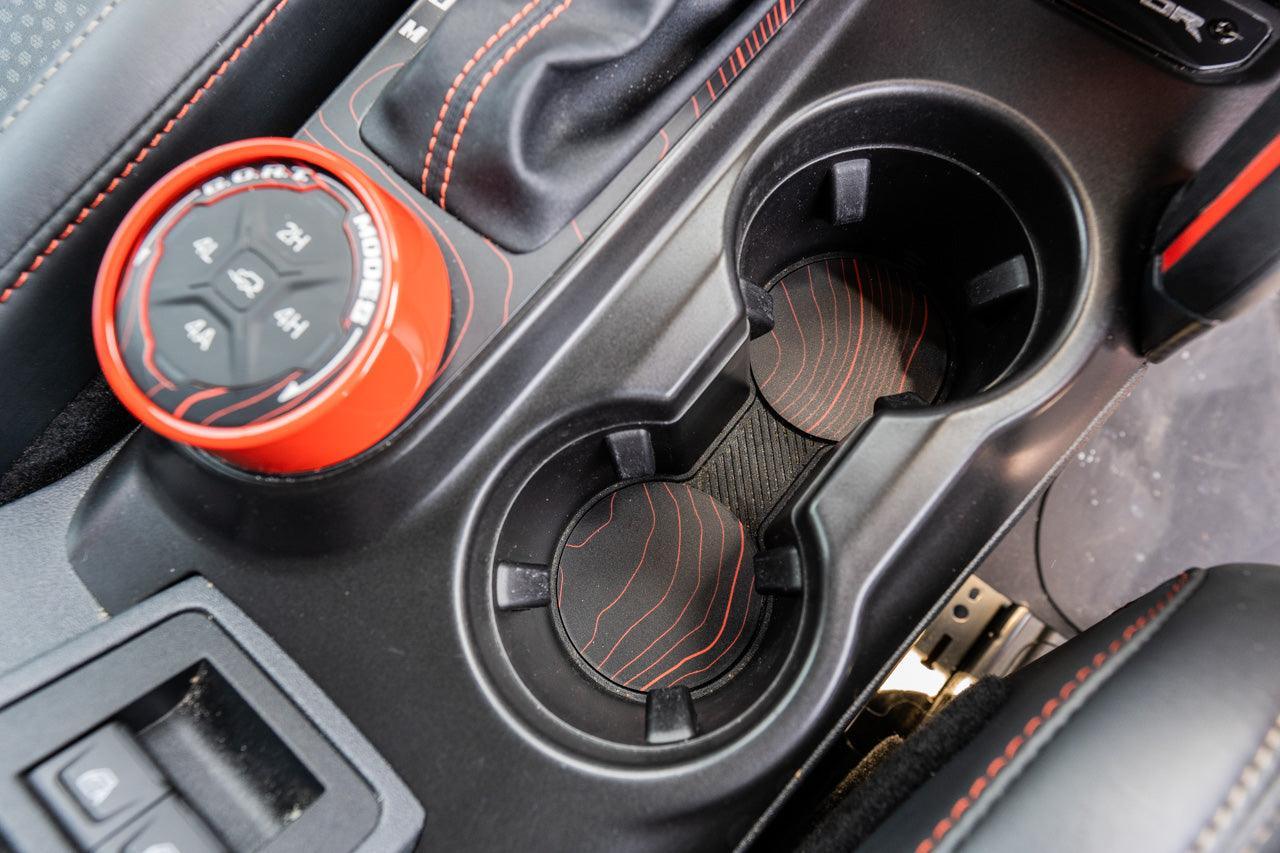 Topo Cup Holder Inserts (Printed Series + Acrylic) - 2021+ Bronco - 21BRNCPHLDRINS-TPAMBL-21BRNCPHLDRINS-TPA51L-21BRNCPHLDRINS-TPAZL-21BRNCPHLDRINS-TPCGL-21BRNCPHLDRINS-TPCBNL-  DRIVEN - 5