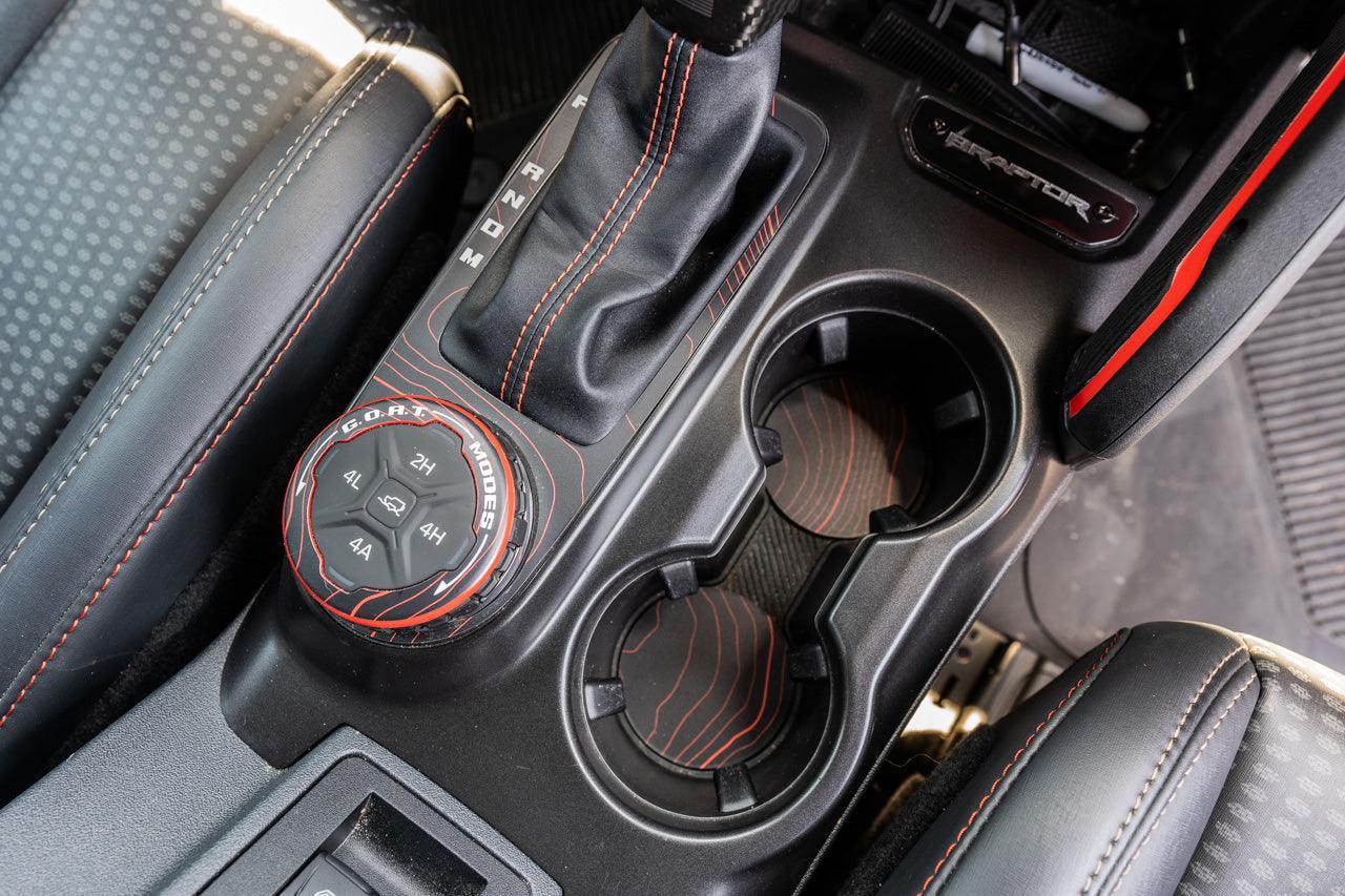 Topo Cup Holder Inserts (Printed Series + Acrylic) - 2021+ Bronco - 21BRNCPHLDRINS-TPAMBL-21BRNCPHLDRINS-TPA51L-21BRNCPHLDRINS-TPAZL-21BRNCPHLDRINS-TPCGL-21BRNCPHLDRINS-TPCBNL-  DRIVEN - 6