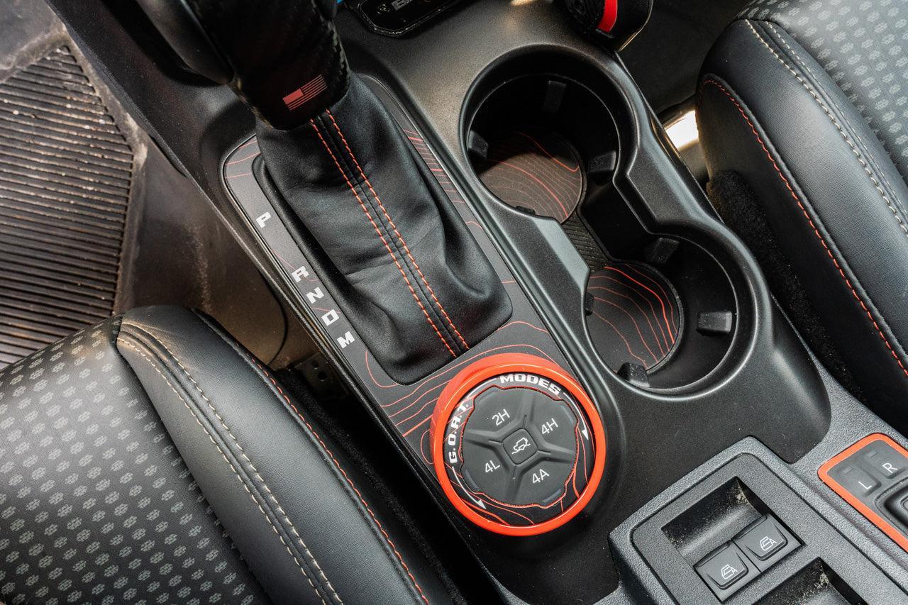 Topo Cup Holder Inserts (Printed Series + Acrylic) - 2021+ Bronco - 21BRNCPHLDRINS-TPAMBL-21BRNCPHLDRINS-TPA51L-21BRNCPHLDRINS-TPAZL-21BRNCPHLDRINS-TPCGL-21BRNCPHLDRINS-TPCBNL-  DRIVEN - 7