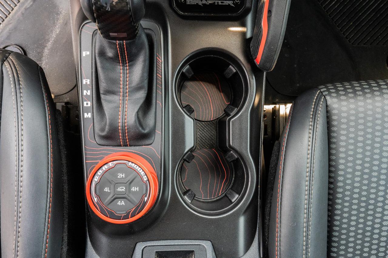 Topo Cup Holder Inserts (Printed Series + Acrylic) - 2021+ Bronco - 21BRNCPHLDRINS-TPAMBL-21BRNCPHLDRINS-TPA51L-21BRNCPHLDRINS-TPAZL-21BRNCPHLDRINS-TPCGL-21BRNCPHLDRINS-TPCBNL-  DRIVEN - 9