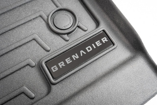 "Grenadier" Weathertech Floor Mat Logo (Etched Acrylic) - Universal - sku-51729148772671-UNIVERSALWT-GRENADIER-SI-UNIVERSALWT-GRENADIER-BK-UNIVERSALWT-GRENADIER-RD-  DRIVEN - 2