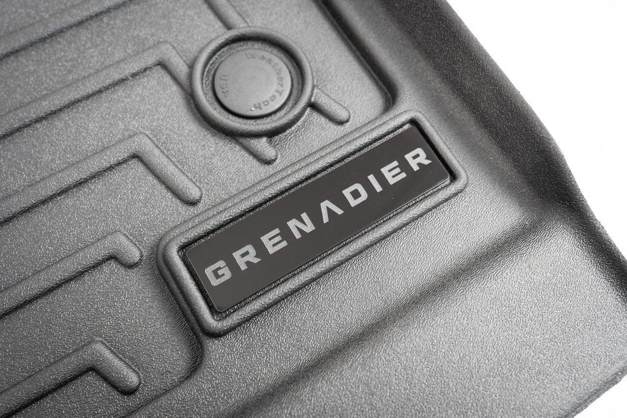 Grenadier Floor Mat Logo Insert (Etched Acrylic) - Universal - sku-51729148772671-UNIVERSALWT-GRENADIER-SI-UNIVERSALWT-GRENADIER-BK-UNIVERSALWT-GRENADIER-RD-  DRIVEN - 2