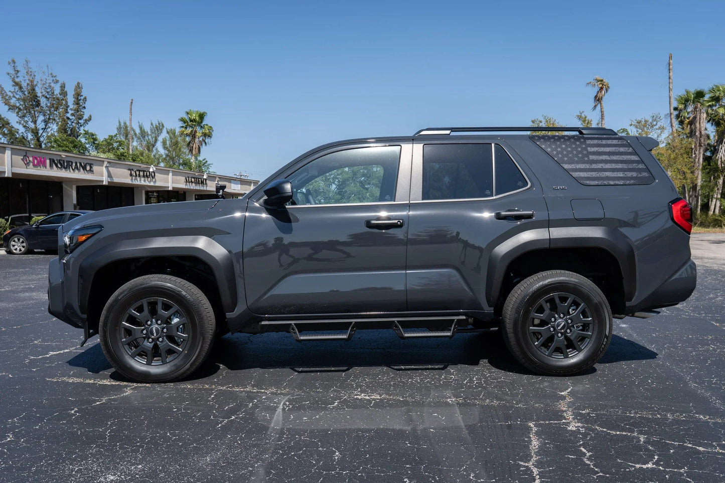 American Flag Rear Window Overlays V2 (Perforated) - 2025+ 4Runner - 25RUNWINPERF-DAF-CG-25RUNWINPERF-DAF-WH-25RUNWINPERF-DAF-TBL-25RUNWINPERF-DAF-TRL-25RUNWINPERF-DAF-TGL-  DRIVEN - 12