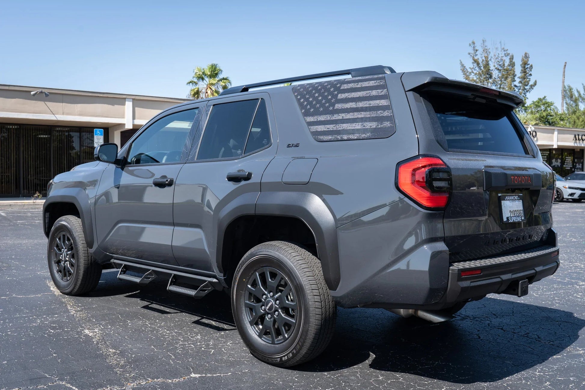 American Flag Rear Window Overlays V2 (Perforated) - 2025+ 4Runner - 25RUNWINPERF-DAF-CG-25RUNWINPERF-DAF-WH-25RUNWINPERF-DAF-TBL-25RUNWINPERF-DAF-TRL-25RUNWINPERF-DAF-TGL-  DRIVEN - 5