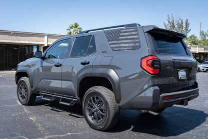 American Flag Rear Window Overlays V2 (Perforated) - 2025+ 4Runner - 25RUNWINPERF-DAF-CG-25RUNWINPERF-DAF-WH-25RUNWINPERF-DAF-TBL-25RUNWINPERF-DAF-TRL-25RUNWINPERF-DAF-TGL-  DRIVEN - 5