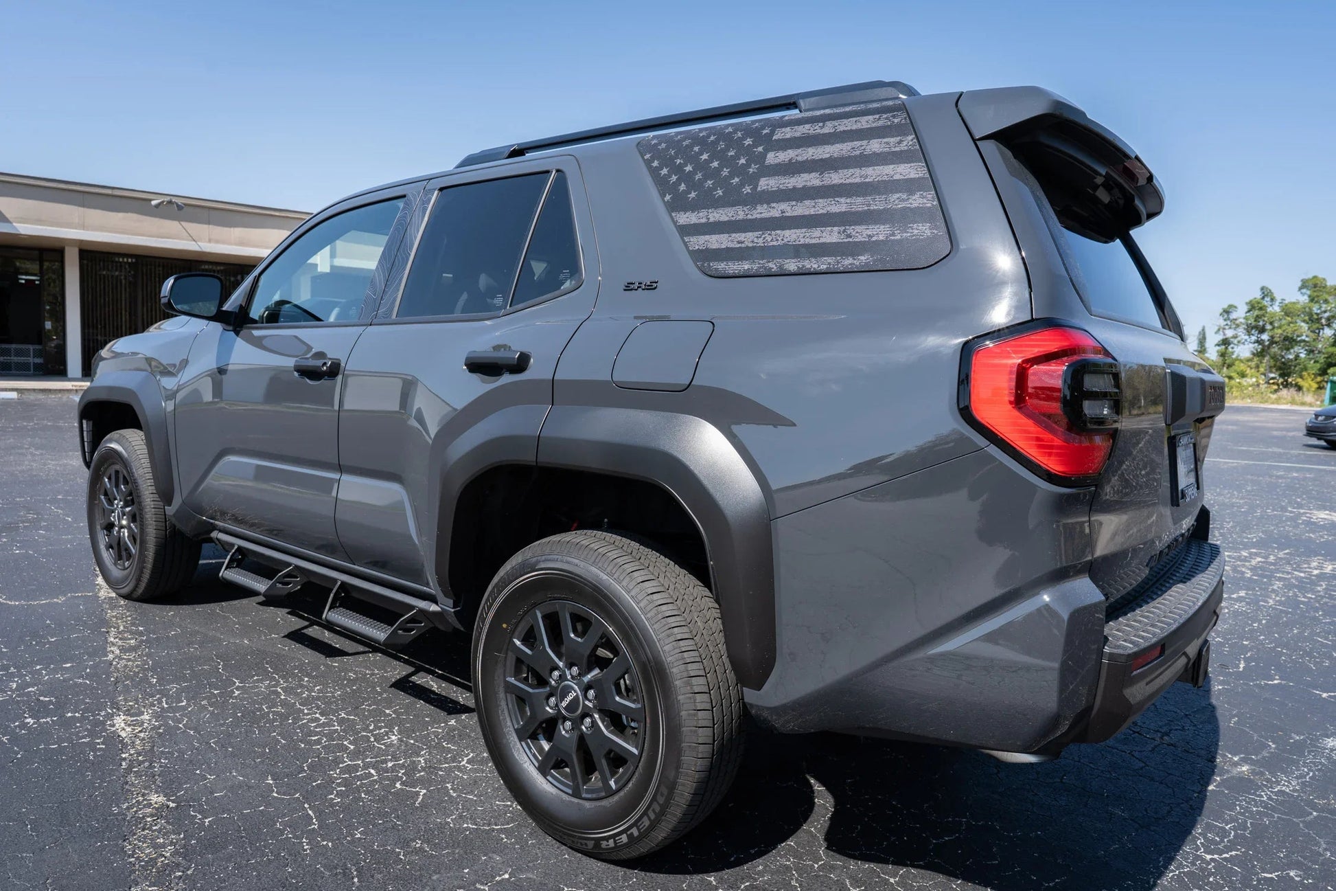 American Flag Rear Window Overlays V2 (Perforated) - 2025+ 4Runner - 25RUNWINPERF-DAF-CG-25RUNWINPERF-DAF-WH-25RUNWINPERF-DAF-TBL-25RUNWINPERF-DAF-TRL-25RUNWINPERF-DAF-TGL-  DRIVEN - 9