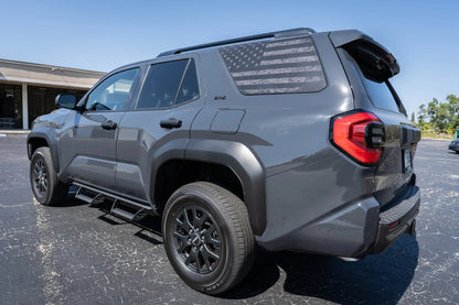 American Flag Rear Window Overlays V2 (Perforated) - 2025+ 4Runner - 25RUNWINPERF-DAF-CG-25RUNWINPERF-DAF-WH-25RUNWINPERF-DAF-TBL-25RUNWINPERF-DAF-TRL-25RUNWINPERF-DAF-TGL-  DRIVEN - 9