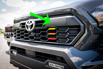 StickerFab Tri Color TRD Style Grille Emblem Version 2- 2024+ Tacoma / 2025+ 4Runner - 254SR5TRIBAR-ORANGE-254SR5TRIBAR-ORANGETP-sku-51541991063871-254SR5TRIBAR-SURFTP-  DRIVEN - 6