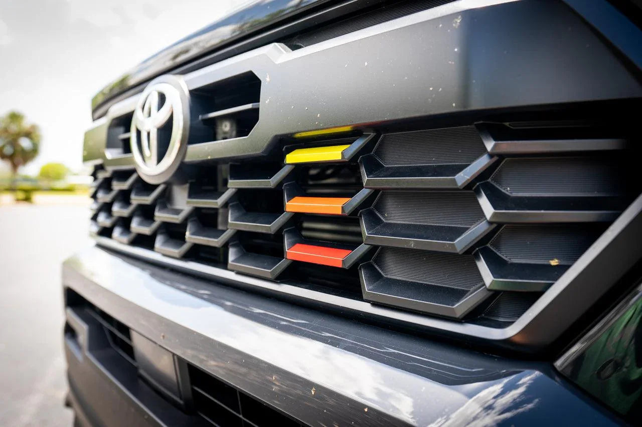 TRD Style Heritage Grille Tri Bar Overlays - 2024+ Tacoma - 24TACONCOGR-TRI-  DRIVEN - 5