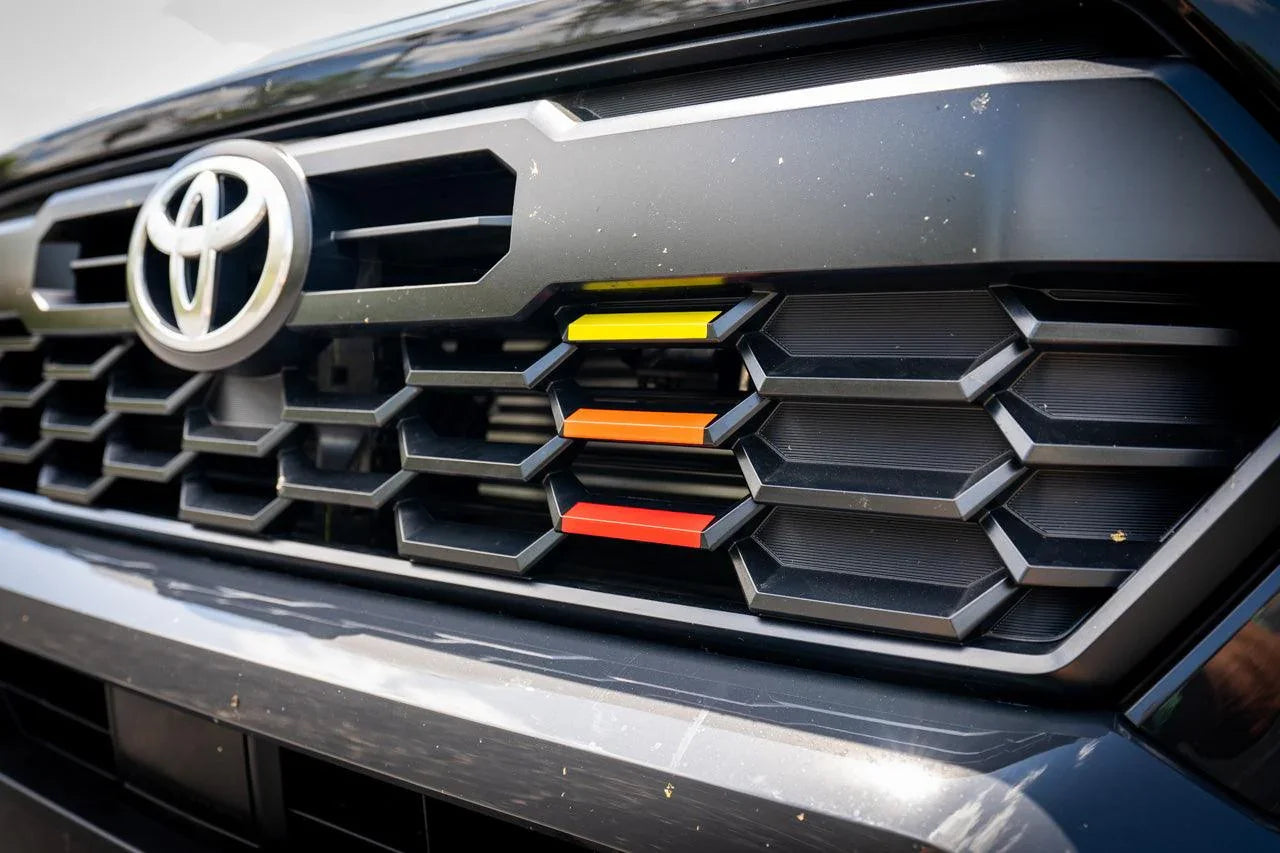 TRD Style Heritage Grille Tri Bar Overlays - 2024+ Tacoma - 24TACONCOGR-TRI-  DRIVEN - 1