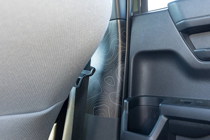 Topographic Seatbelt Panel Protection - 2024+ Tacoma / 2025+ 4Runner - 254RUNNER-SB-TP.WH-254RUNNER-SB-TP.JA-254RUNNER-SB-TP.HB-254RUNNER-SB-TP.VB-254RUNNER-SB-TP.AG-  DRIVEN - 3