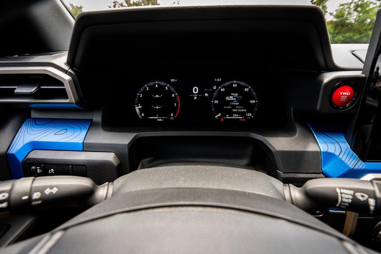 3 Piece Topographic Map Dash Overlays - 2024+ Tacoma - 24TACODASHTOPO-3-  DRIVEN - 7