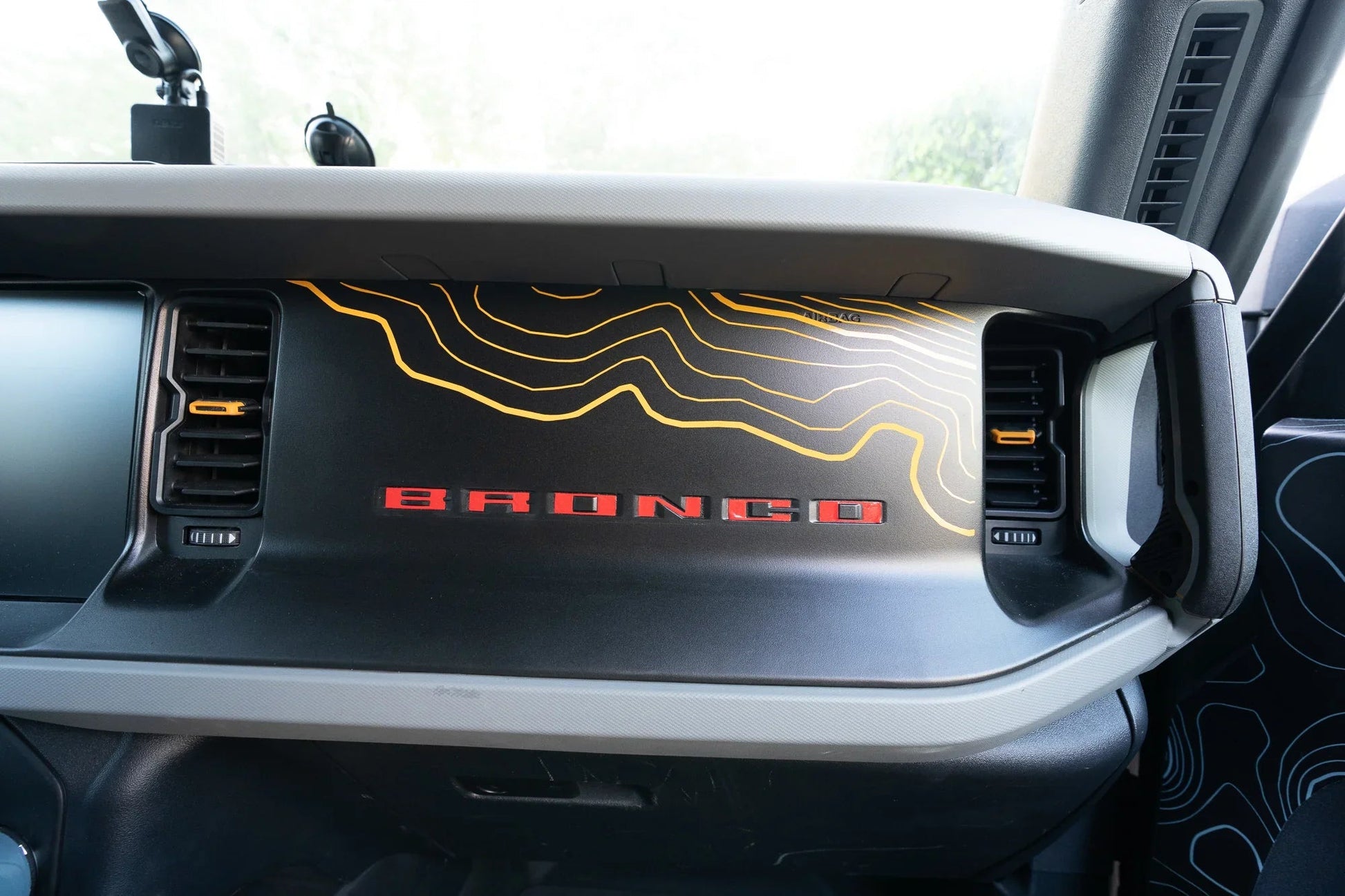 Topographic Map Dash Overlay V2 - 2021+ Bronco - 21BRNDASHTPV2-BO-21BRNDASHTPV2-RD-21BRNDASHTPV2-WH-21BRNDASHTPV2-GB-21BRNDASHTPV2-MB-  DRIVEN - 3