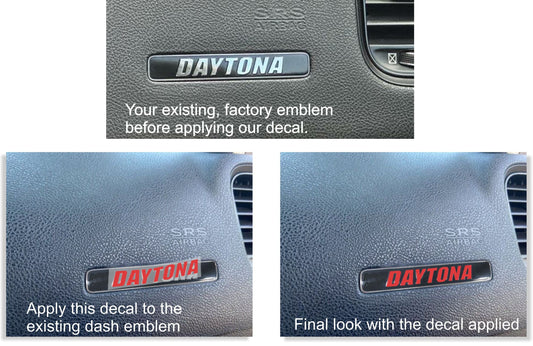 DAYTONA Dash Plaque Emblem Lettering Overlay Decal - 17-23 Charger - sku-44542914756795-sku-44542914789563-sku-44542914822331-sku-44542914855099-sku-44542914887867-  DRIVEN - 2