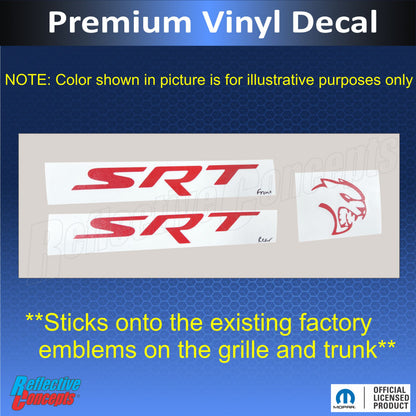 SRT Emblem Overlay Decals - 2017 Dodge Charger SRT Hellcat - sku-44591968780475-sku-44591968813243-sku-44591968846011-sku-44591968878779-sku-44591968911547-  DRIVEN - 2