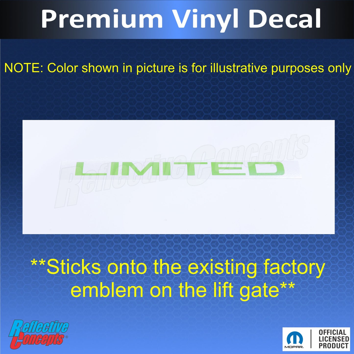 LIMITED Emblem Overlay Decal - Cherokee - Cherokee:Limited-B-01-Cherokee:Limited-B-02-Cherokee:Limited-B-03-Cherokee:Limited-B-04-Cherokee:Limited-B-05-  DRIVEN - 3