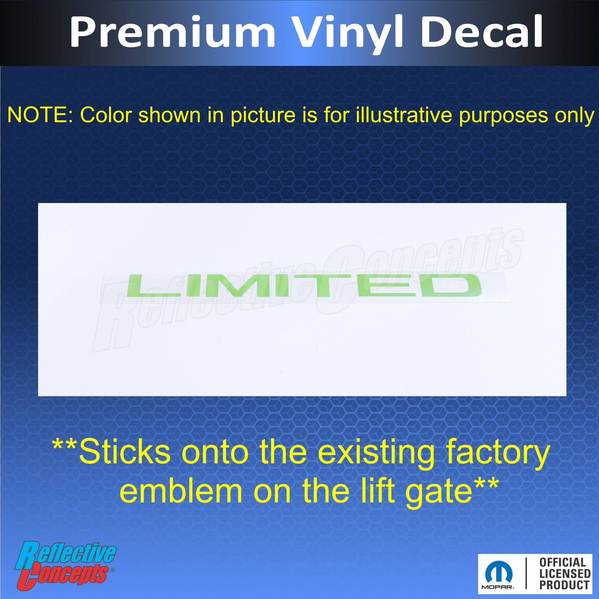 LIMITED Emblem Overlay Decal - Cherokee - Cherokee:Limited-B-01-Cherokee:Limited-B-02-Cherokee:Limited-B-03-Cherokee:Limited-B-04-Cherokee:Limited-B-05-  DRIVEN - 3