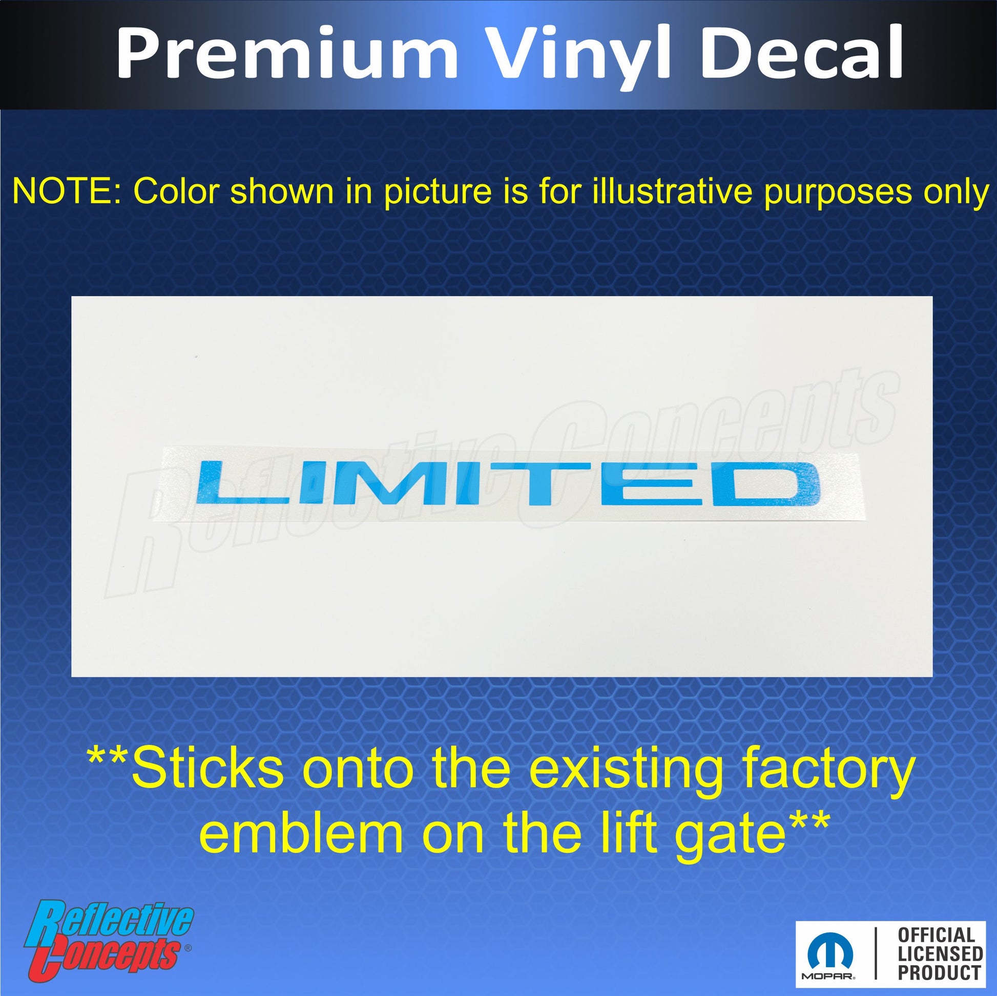 LIMITED Emblem Overlay Decal - 2015-2023 Renegade - Renegade:Limited-B-01-Renegade:Limited-B-02-Renegade:Limited-B-03-Renegade:Limited-B-04-Renegade:Limited-B-05-  DRIVEN - 3
