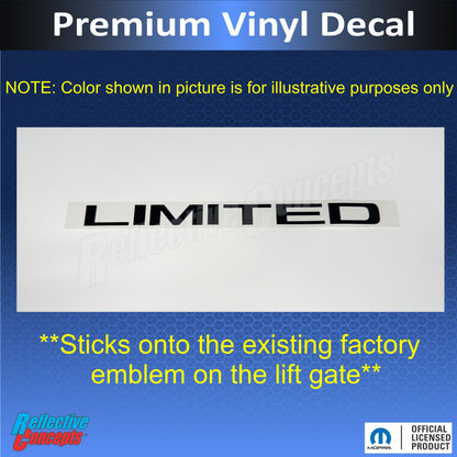 LIMITED Emblem Overlay Decal - 2017-2026 Compass - Compass18:Limited-B-01-Compass18:Limited-B-02-Compass18:Limited-B-03-Compass18:Limited-B-04-Compass18:Limited-B-05-  DRIVEN - 3