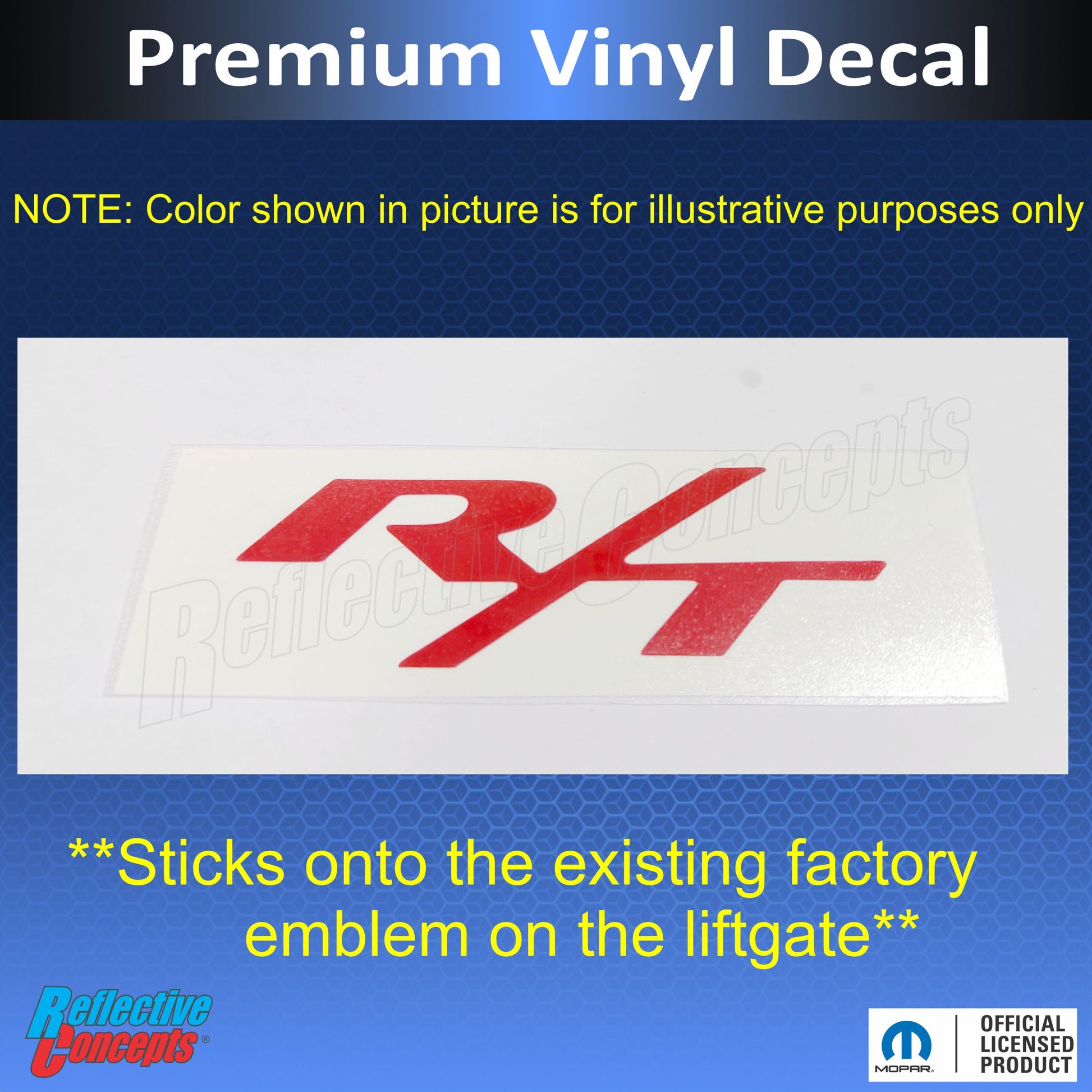 R/T Emblem Overlay Decal - 11-26 Durango - Durango:RT-B-01-Durango:RT-B-02-Durango:RT-B-03-Durango:RT-B-04-Durango:RT-B-05-  DRIVEN - 3
