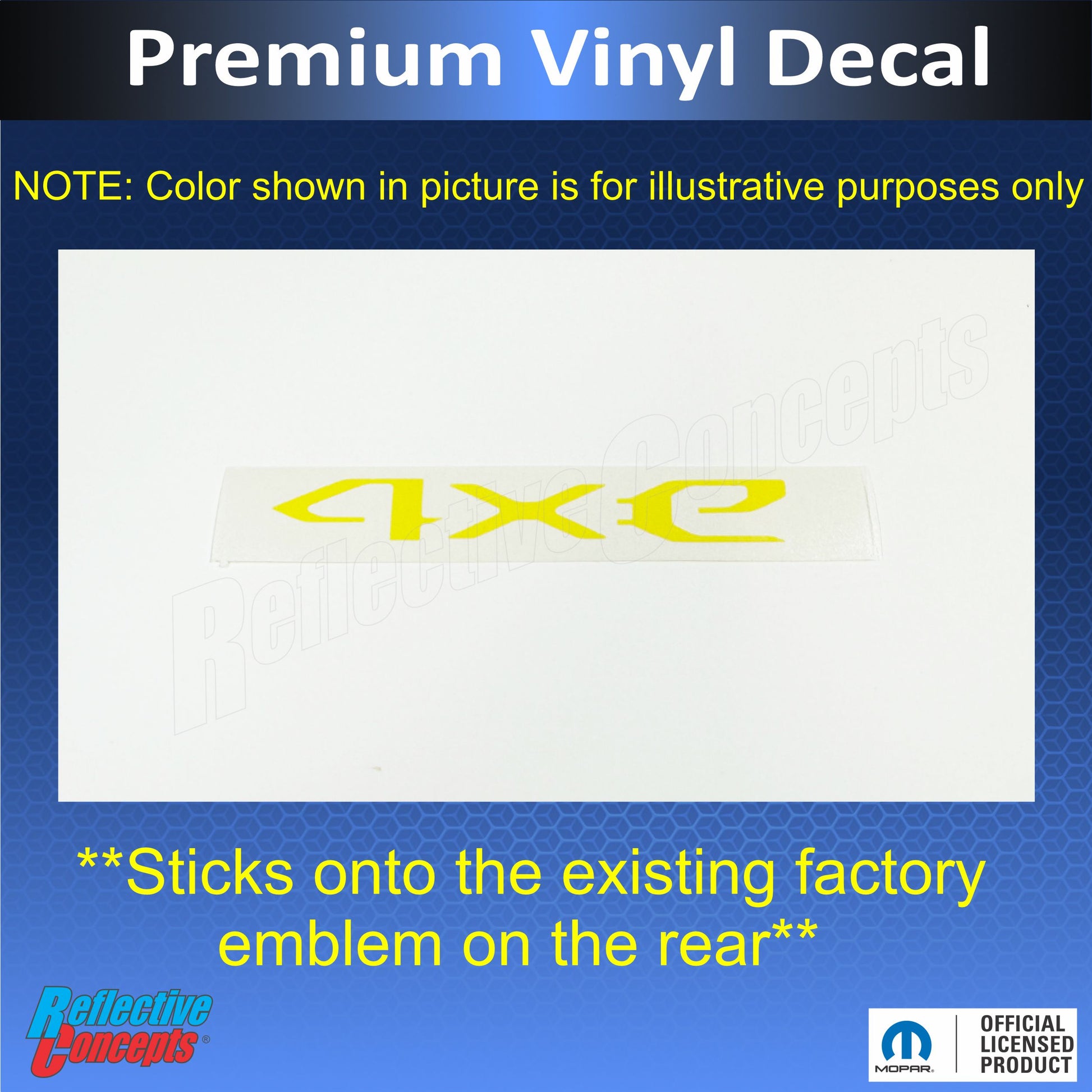 4xe Liftgate Emblem Overlay Decal  - 2021-2025 Wrangler 4xe - sku-44747095834811-sku-44747095867579-sku-44747095900347-sku-44747095933115-sku-44747095965883-  DRIVEN - 3