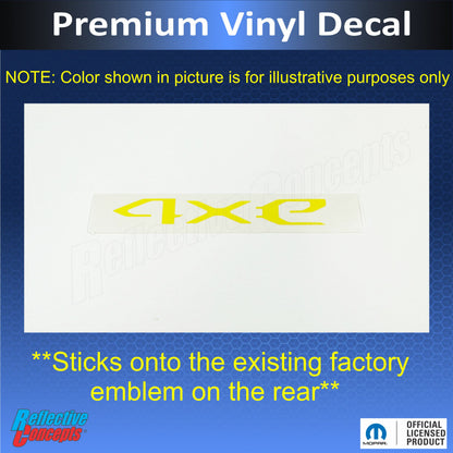4xe Liftgate Emblem Overlay Decal  - 2021-2025 Wrangler 4xe - sku-44747095834811-sku-44747095867579-sku-44747095900347-sku-44747095933115-sku-44747095965883-  DRIVEN - 3