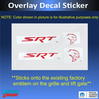 Durango SRT Hellcat Grille and Liftgate Emblem Overlay Decals - sku-43957228044475-Durango:SRThc-B-01-Durango:SRThc-B-35-Durango:SRThc-B-69-Durango:SRThc-B-02-  DRIVEN - 3