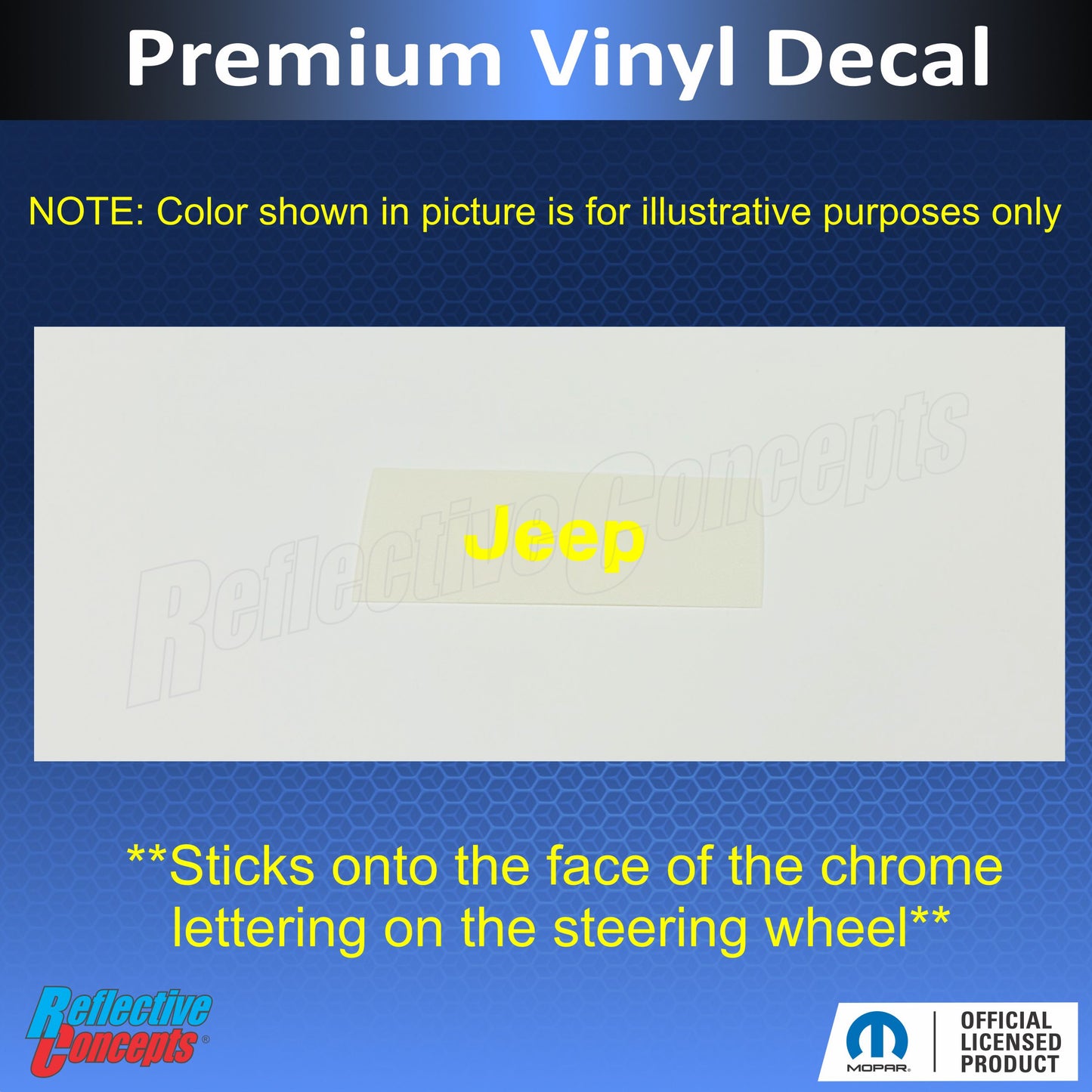Steering Wheel Emblem Overlay Decal   - 2021-2025 Grand Cherokee L - Jeep-SWO:GCL-01-Jeep-SWO:GCL-02-Jeep-SWO:GCL-03-Jeep-SWO:GCL-04-Jeep-SWO:GCL-05-  DRIVEN - 3