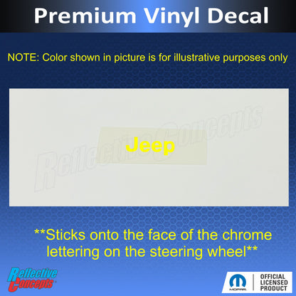 Steering Wheel Emblem Overlay Decal   - 2021-2025 Grand Cherokee L - Jeep-SWO:GCL-01-Jeep-SWO:GCL-02-Jeep-SWO:GCL-03-Jeep-SWO:GCL-04-Jeep-SWO:GCL-05-  DRIVEN - 3