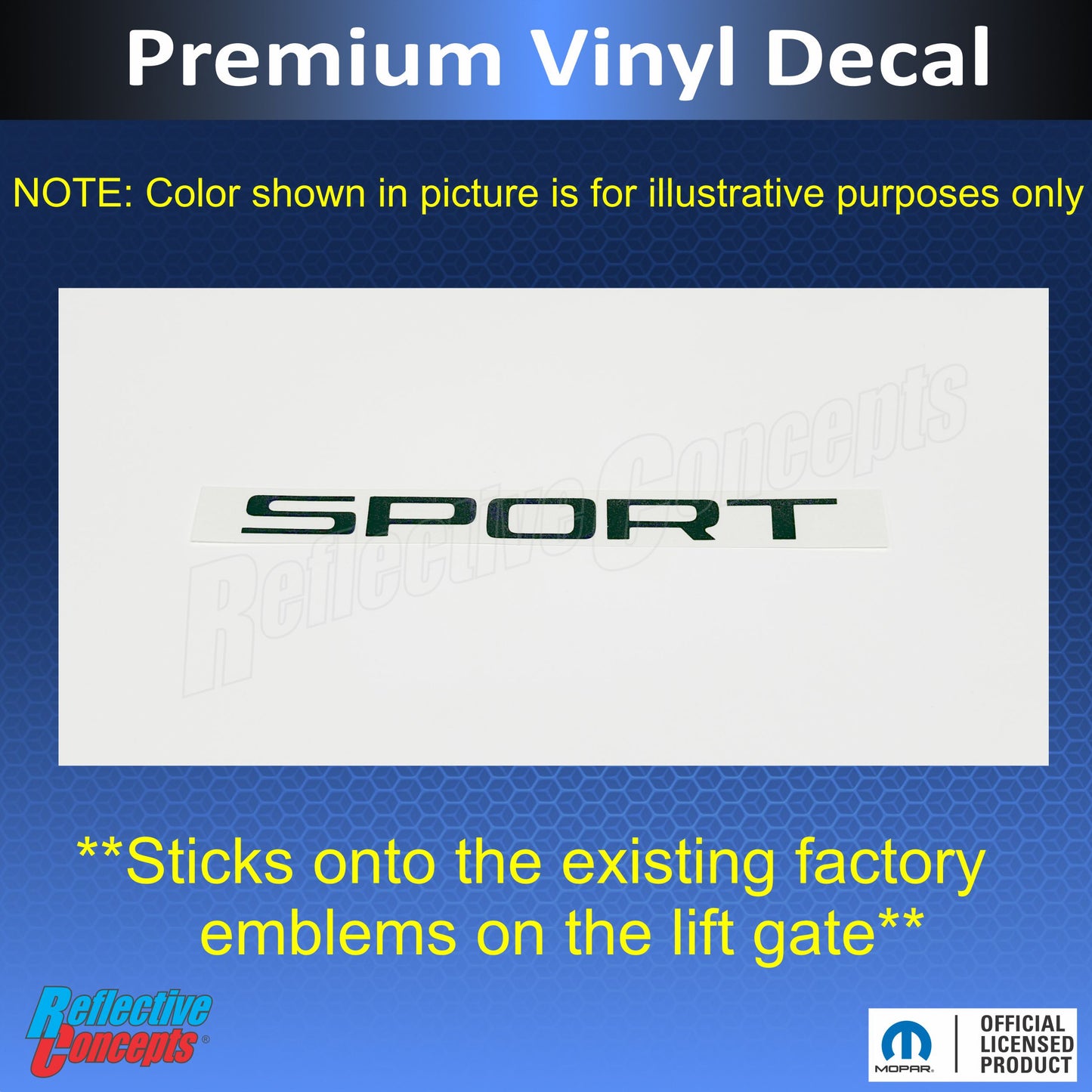 SPORT Emblem Overlay Decal   - Jeep Renegade - Renegade15:Sport-B-01-Renegade15:Sport-B-02-Renegade15:Sport-B-03-Renegade15:Sport-B-04-Renegade15:Sport-B-05-  DRIVEN - 3