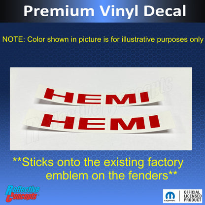 Hemi Fender Emblem Overlay Decals (pair)  - 2006-2010 Dodge Charger R/T - Charger:Hemi-B-01-Charger:Hemi-B-02-Charger:Hemi-B-03-Charger:Hemi-B-04-Charger:Hemi-B-05-  DRIVEN - 3