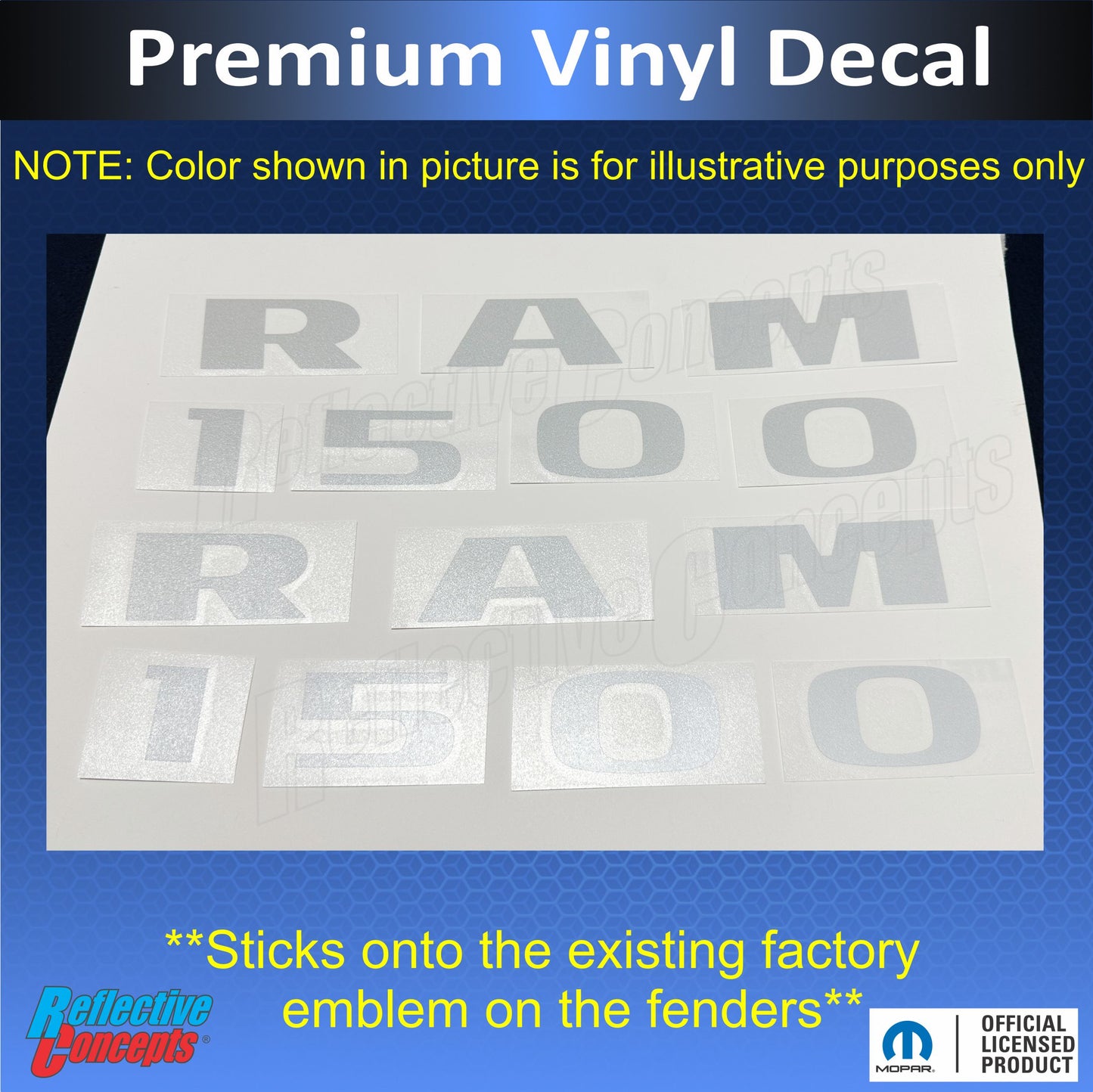 RAM 1500 Emblem Overlay Decals   - 2011-2012 Ram 1500 - Ram1112:RAM1500-B-01-Ram1112:RAM1500-B-03-Ram1112:RAM1500-B-02-Ram1112:RAM1500-B-04-Ram1112:RAM1500-B-05-  DRIVEN - 3