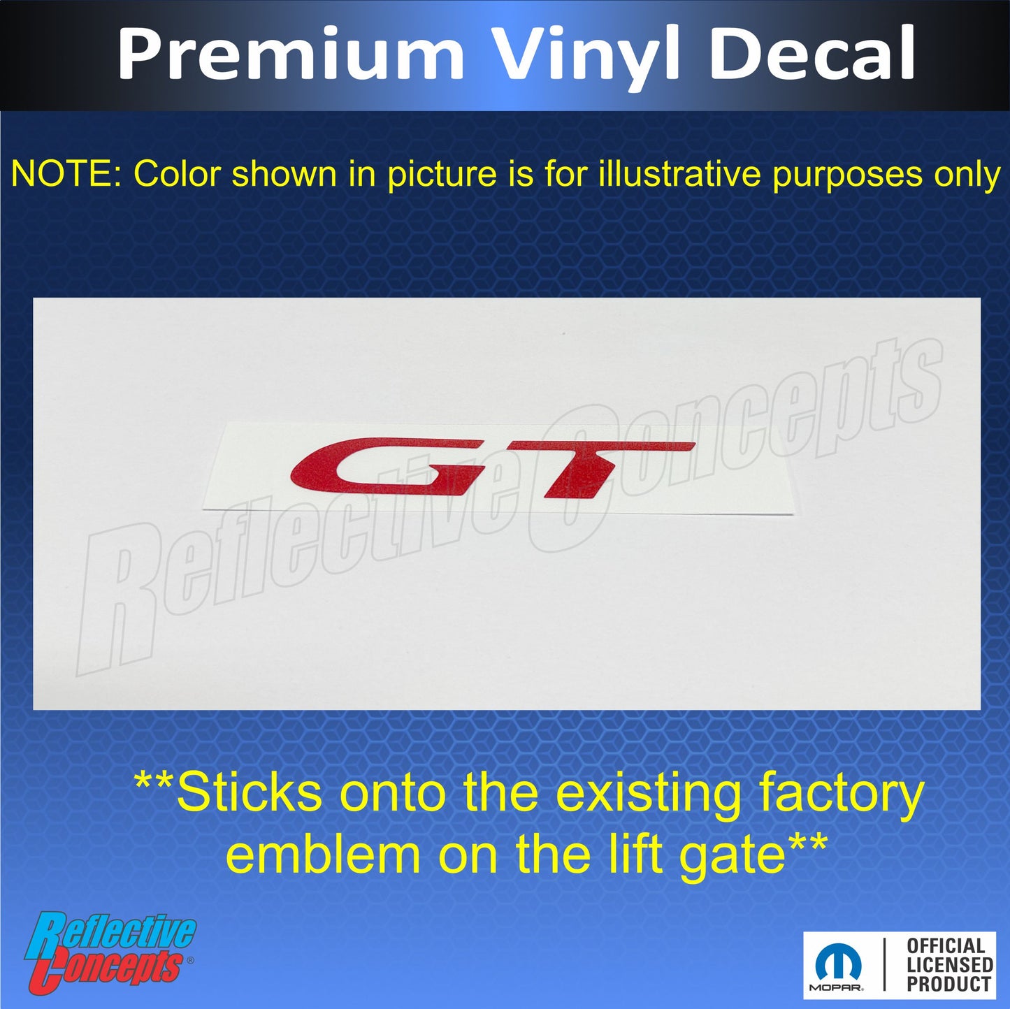 GT Emblem Overlay Decal - 2023-2025 Dodge Hornet GT - sku-44744339488955-sku-44744339521723-sku-44744339554491-sku-44744339587259-sku-44744339652795-  DRIVEN - 3