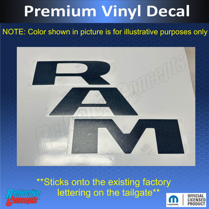 RAM Tailgate Emblem Overlay Decal   - 2015-2018 Ram Rebel - Ram:REBEL15-Rear-01-Ram:REBEL15-Rear-03-Ram:REBEL15-Rear-02-Ram:REBEL15-Rear-04-Ram:REBEL15-Rear-05-  DRIVEN - 3
