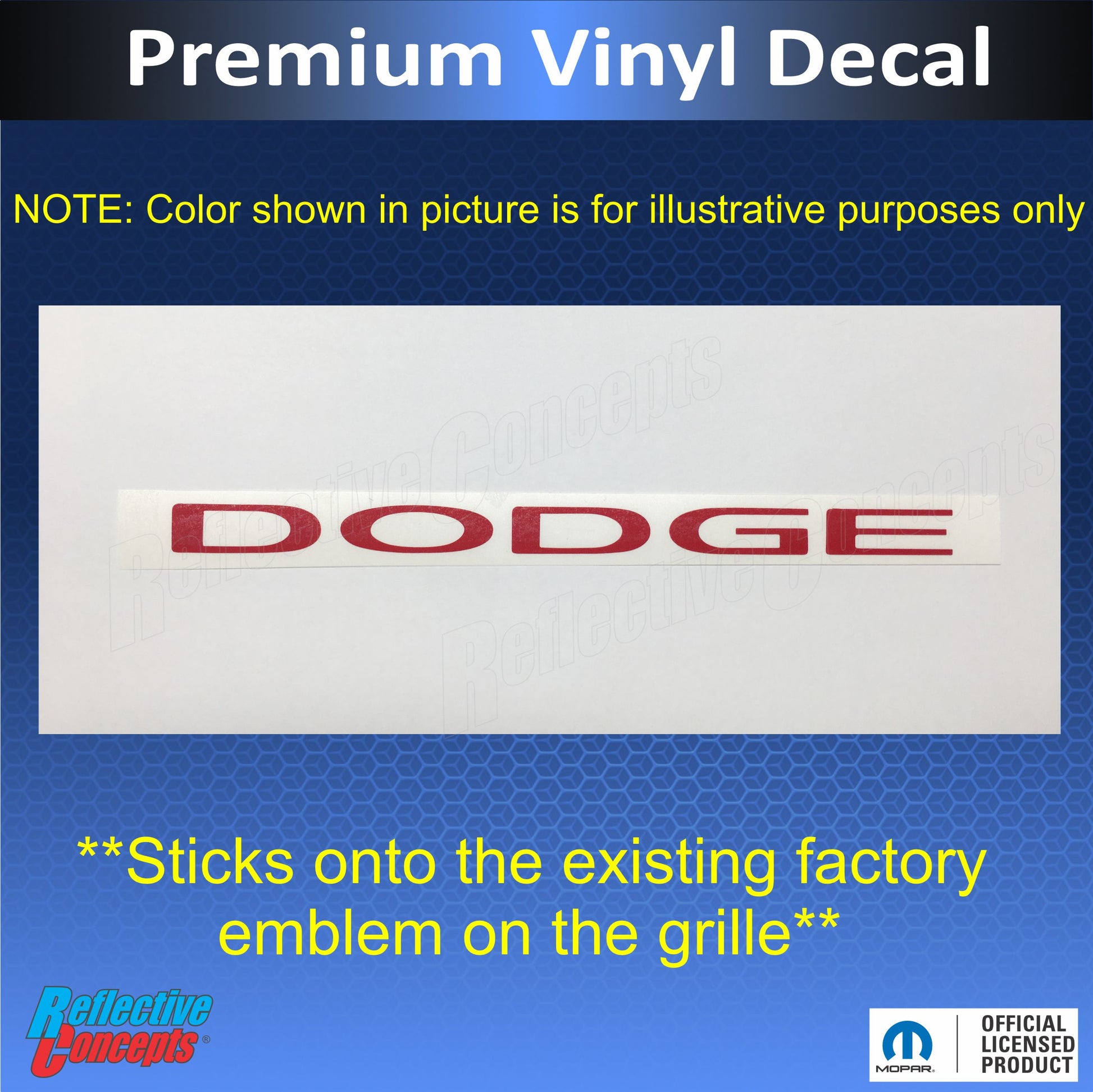 DODGE Grille Emblem Overlay Decal - 13-25 Durango - Durango1317:Dodge-G-01-Durango1317:Dodge-G-02-Durango1317:Dodge-G-03-Durango1317:Dodge-G-04-Durango1317:Dodge-G-05-  DRIVEN - 2