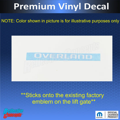 OVERLAND Emblem Overlay Decal - 2021-2025 Grand Cherokee L - Jeep:GCL:Overland-B-01-Jeep:GCL:Overland-B-02-Jeep:GCL:Overland-B-03-Jeep:GCL:Overland-B-04-Jeep:GCL:Overland-B-05-  DRIVEN - 3