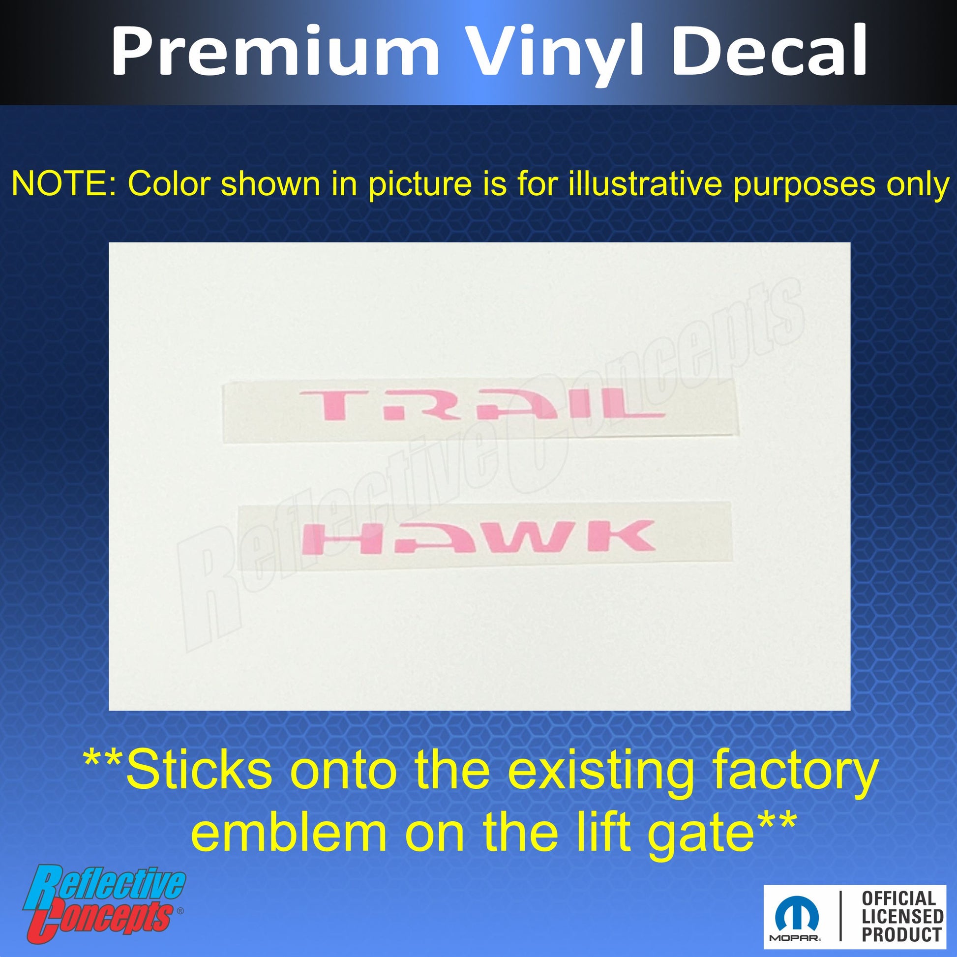 TRAILHAWK Lettering Overlay Decal - Jeep Cherokee Trailhawk - Cherokee:Trailhawk-B-01-Cherokee:Trailhawk-B-02-Cherokee:Trailhawk-B-03-Cherokee:Trailhawk-B-04-Cherokee:Trailhawk-B-05-  DRIVEN - 3