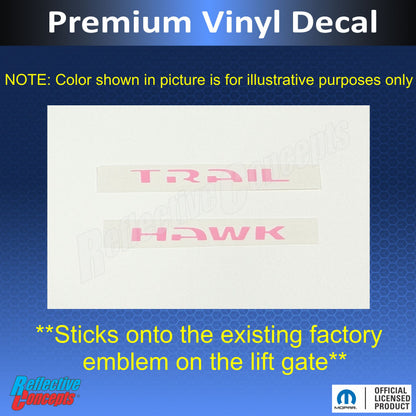TRAILHAWK Lettering Overlay Decal - Jeep Cherokee Trailhawk - Cherokee:Trailhawk-B-01-Cherokee:Trailhawk-B-02-Cherokee:Trailhawk-B-03-Cherokee:Trailhawk-B-04-Cherokee:Trailhawk-B-05-  DRIVEN - 3