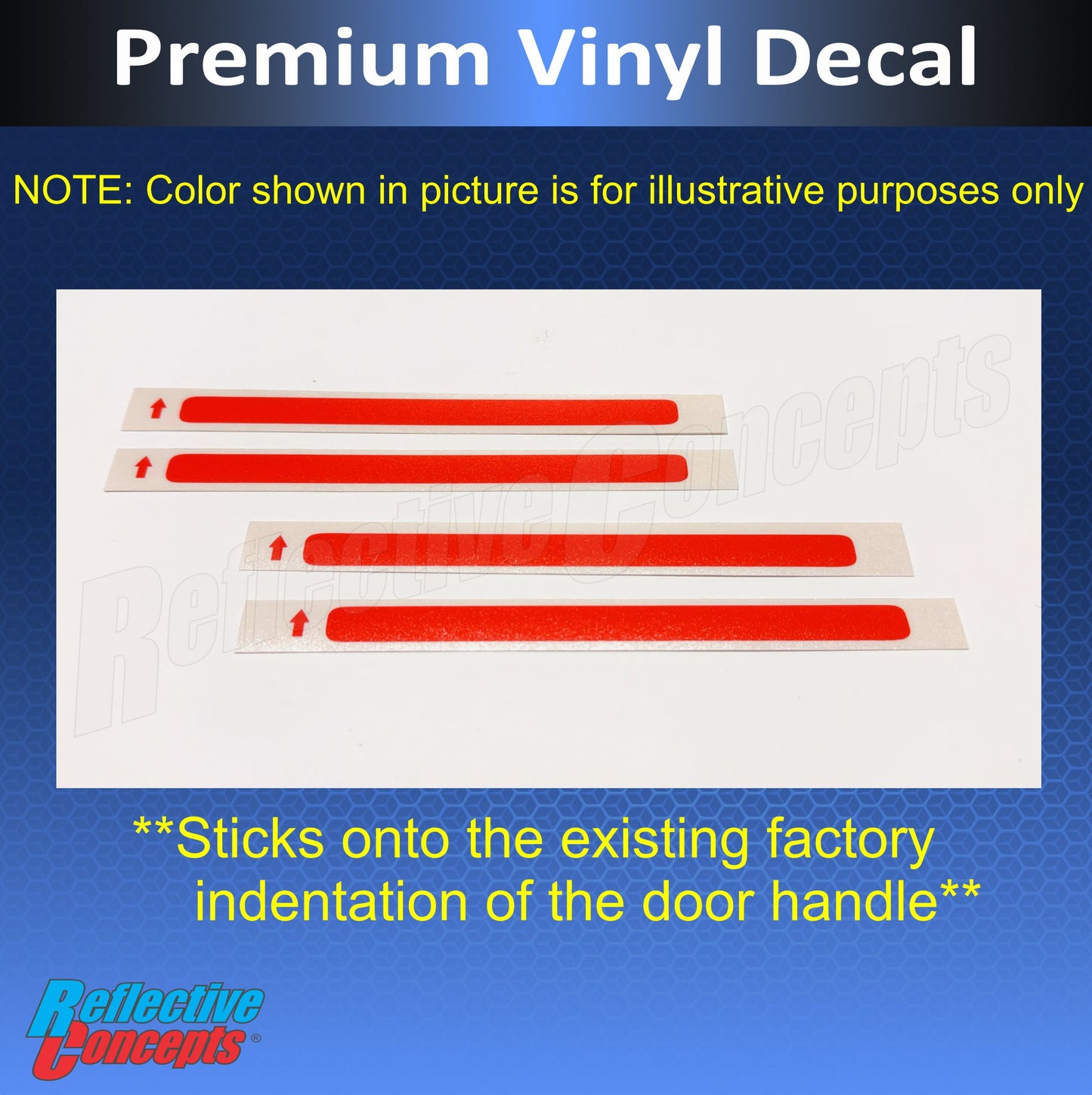 Door Handle Accent Decals (set of 4)  - 2019-2024 Ram 1500 - sku-42939547451579-sku-42939547517115-sku-42939547549883-sku-42939547582651-sku-42939547615419-  DRIVEN - 3